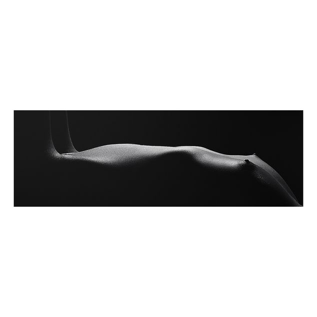 Obrazy do salonu nowoczesne Naga kobieta w ciemności