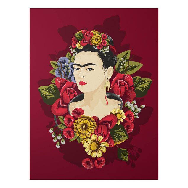 Nowoczesne obrazy do salonu Frida Kahlo - Róże