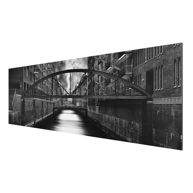 Czarno białe obrazy Druga strona Hamburga