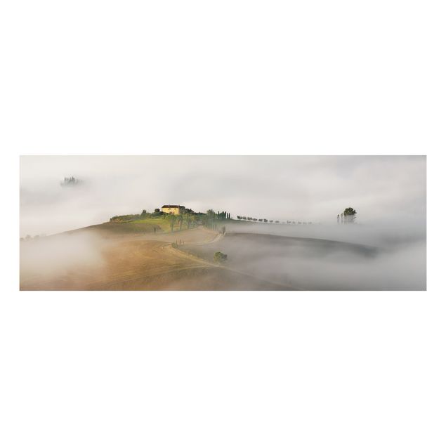 Nowoczesne obrazy do salonu Poranna mgła w Toskanii
