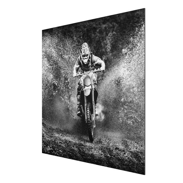 Obrazy do salonu nowoczesne Motocross w błocie