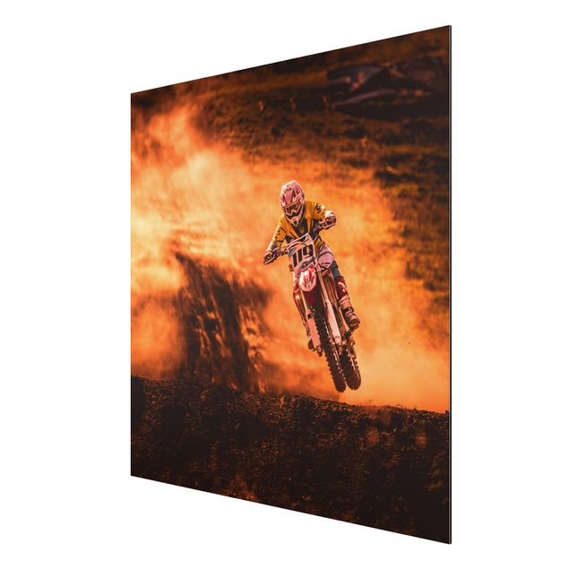 Obrazy nowoczesny Motocross w kurzu