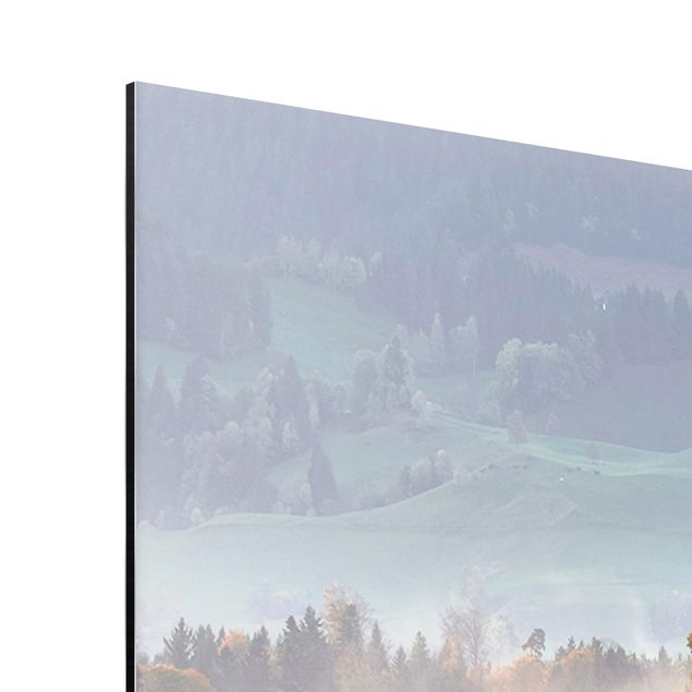 Obrazy góry Mglisty jesienny dzień Szwajcaria