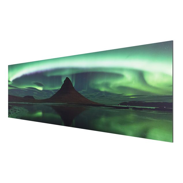 Obrazy nowoczesne Światło polarne na Islandii