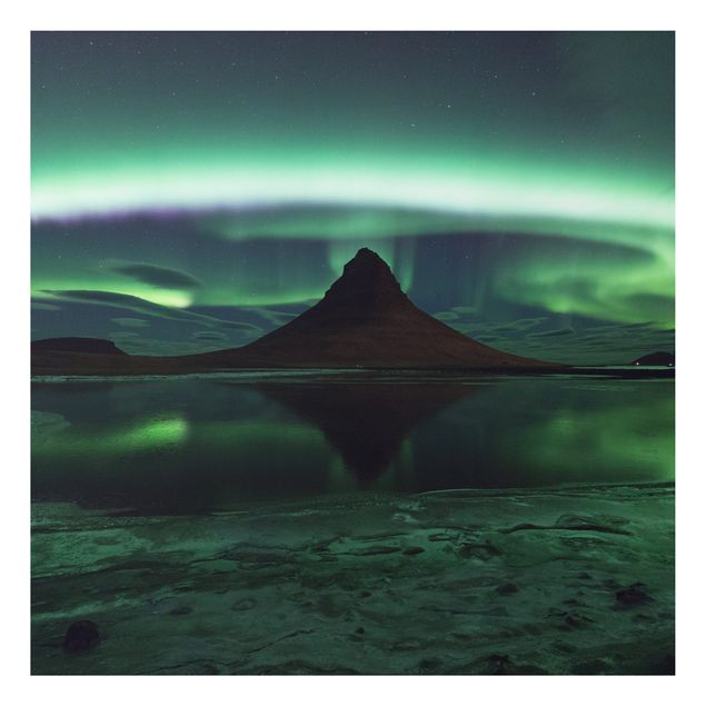 Obrazy do salonu Światło polarne na Islandii