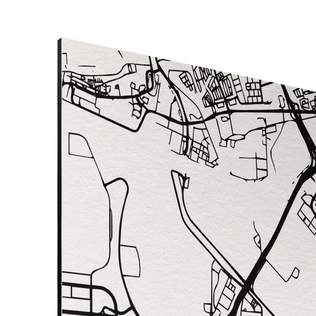 Czarno białe obrazy Mapa miasta Amsterdam - Klasyczna
