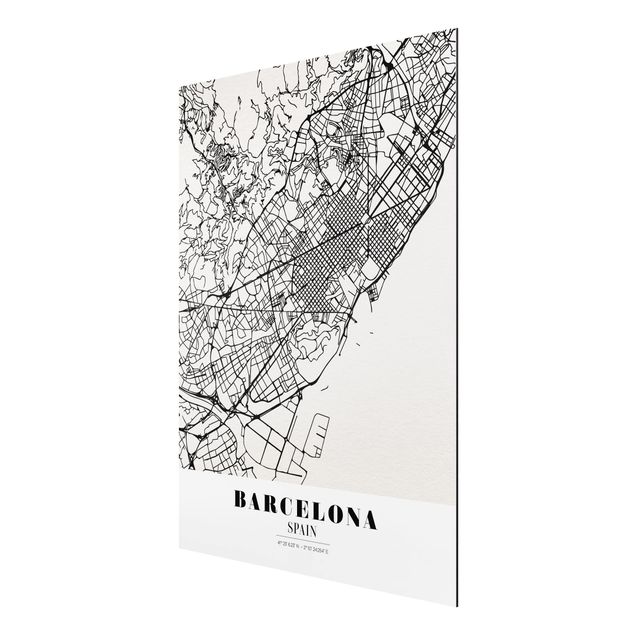 Obrazy nowoczesne City Map Barcelona - Klasyczna