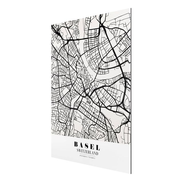 Obrazy nowoczesny Mapa miasta Bazylea - Klasyczna