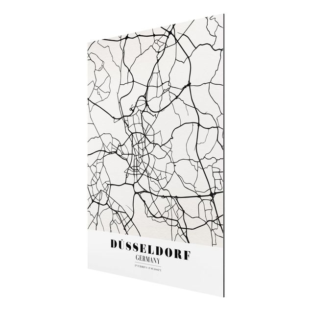 Obrazy nowoczesne Mapa miasta Düsseldorf - Klasyczna