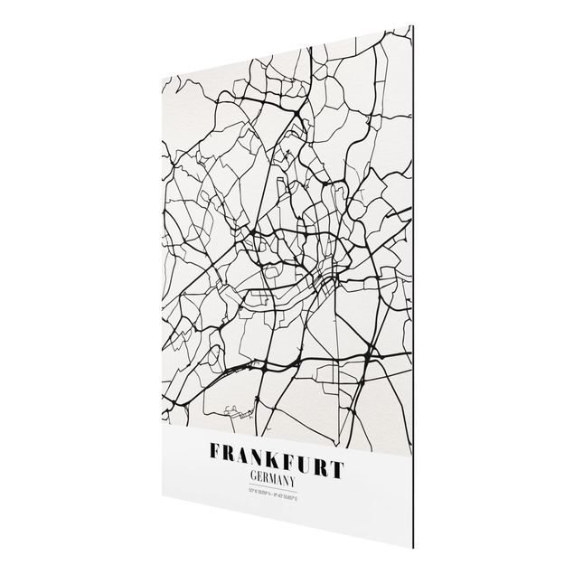 Obrazy nowoczesny Mapa miasta Frankfurt - Klasyczna