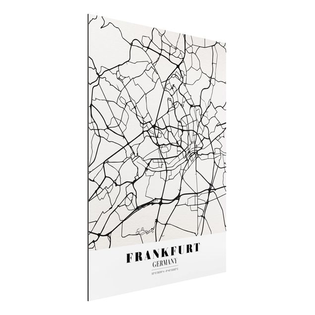 Dekoracja do kuchni Mapa miasta Frankfurt - Klasyczna