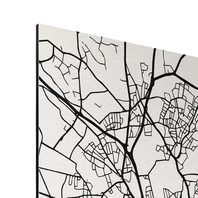 Czarno białe obrazki Mapa miasta Hamburg - Klasyczna