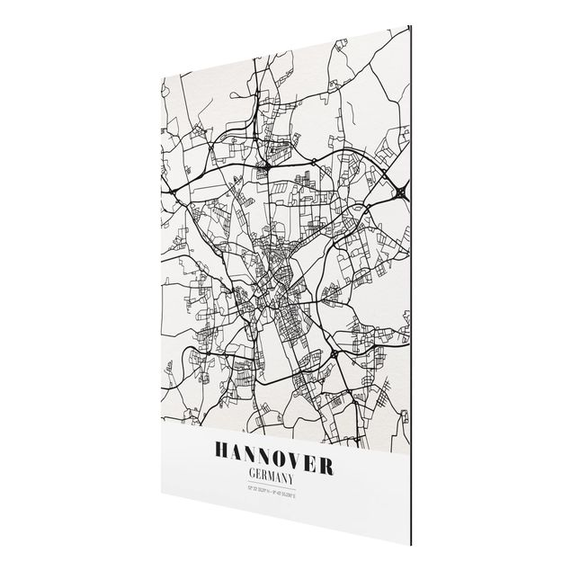 Obrazy nowoczesne Mapa miasta Hanower - Klasyczna