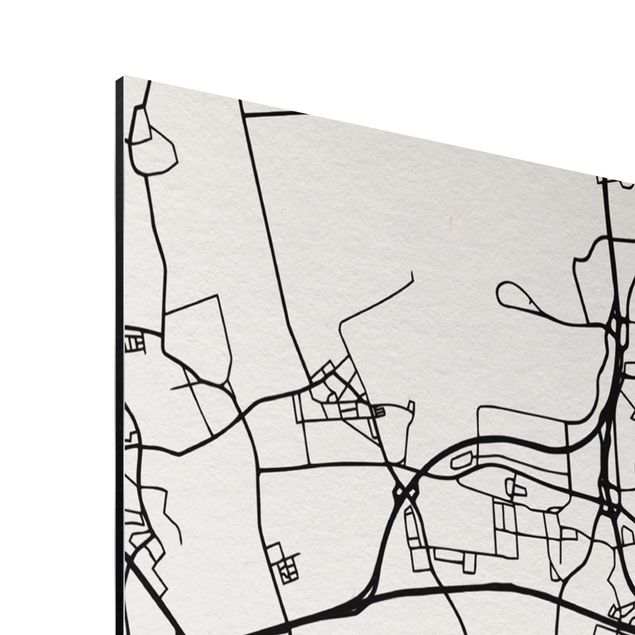Czarno białe obrazy Mapa miasta Hanower - Klasyczna