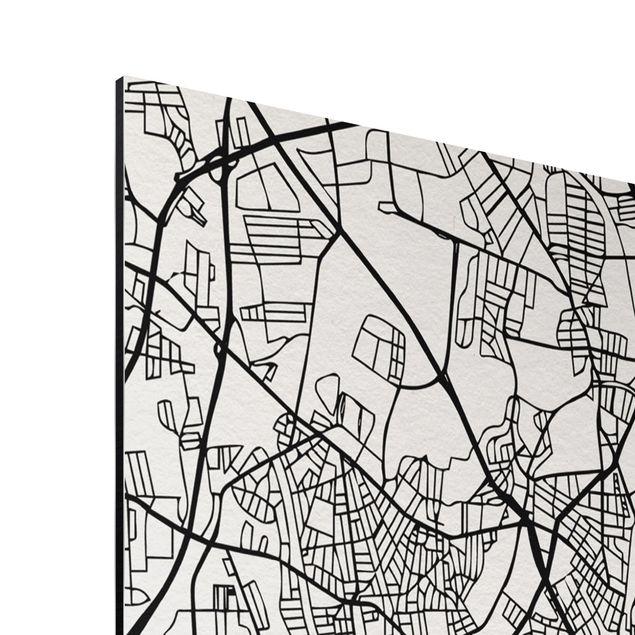Obrazki czarno białe City Map Copenhagen - Klasyczna