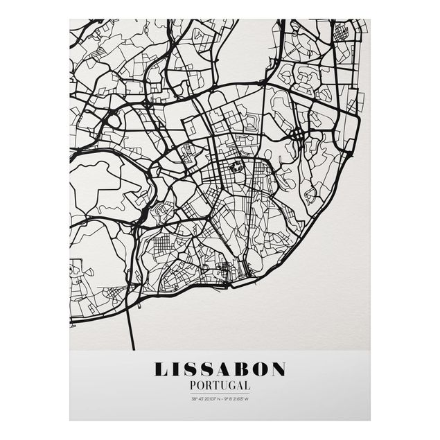 Obrazy do salonu City Map Lisbon - Klasyczna