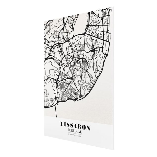 Obrazy nowoczesne City Map Lisbon - Klasyczna