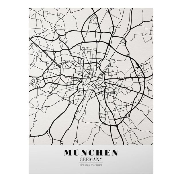 Obrazy do salonu City Map Munich - Klasyczna