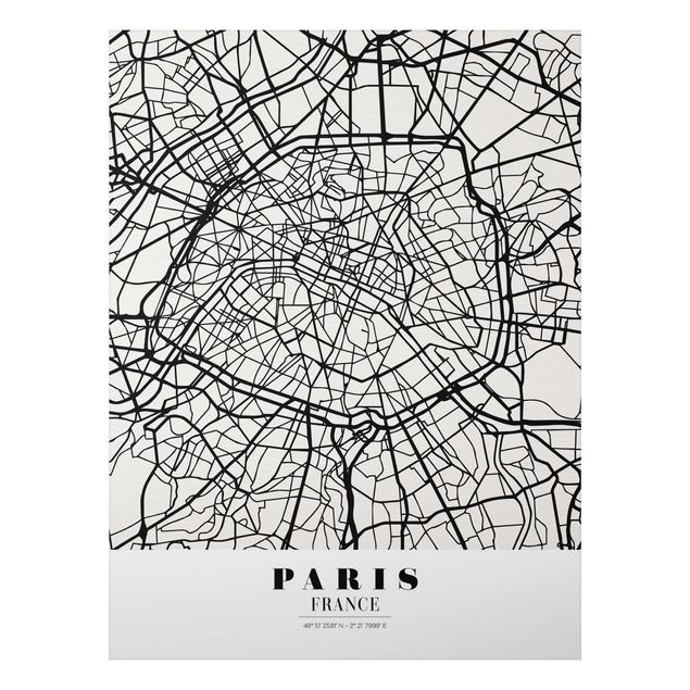 Obrazy do salonu nowoczesne City Map Paris - Klasyczna
