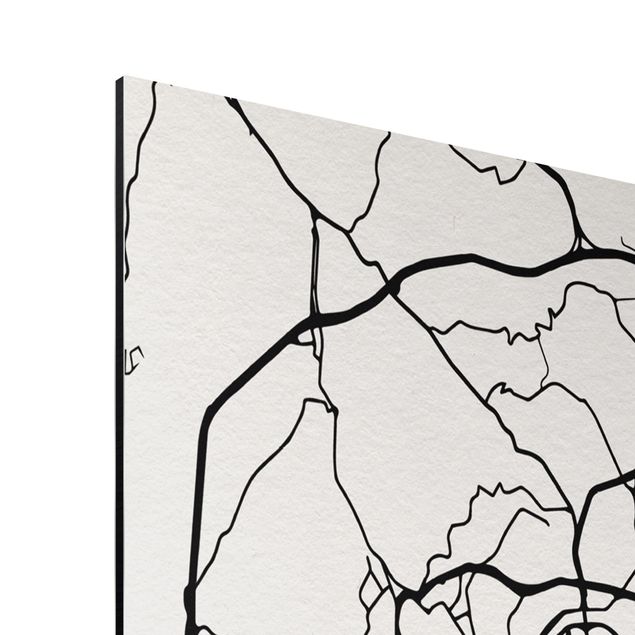 Czarno białe obrazy City Map Rome - Klasyczna