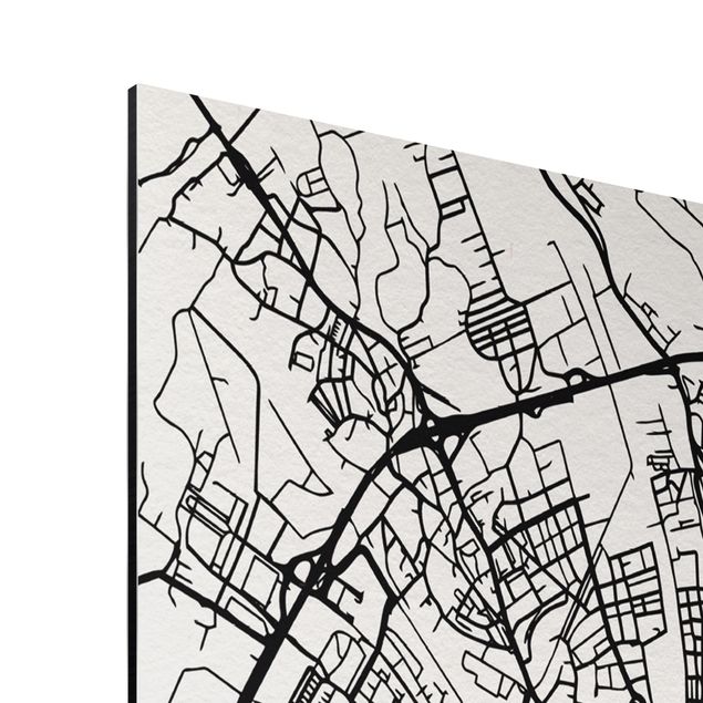 Obrazki czarno białe City Map Salzburg - Klasyczna