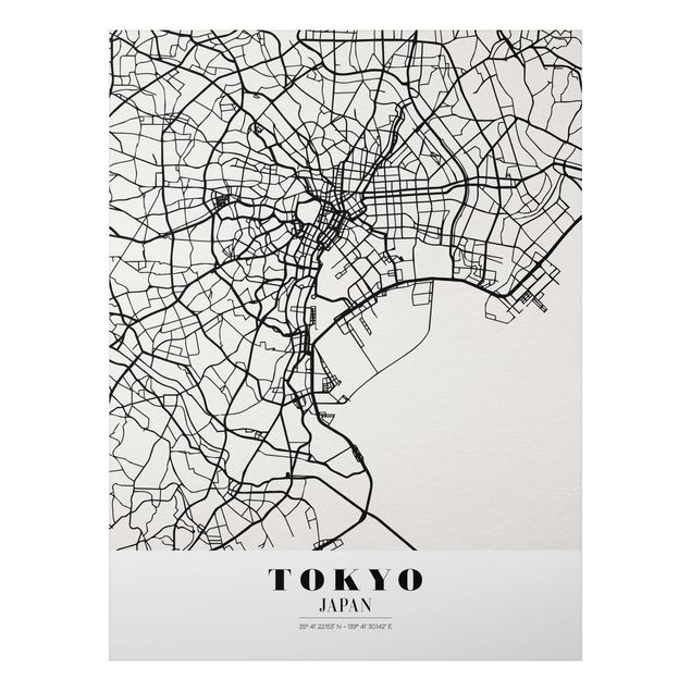 Obrazy Tokio Mapa miasta Tokio - Klasyczna