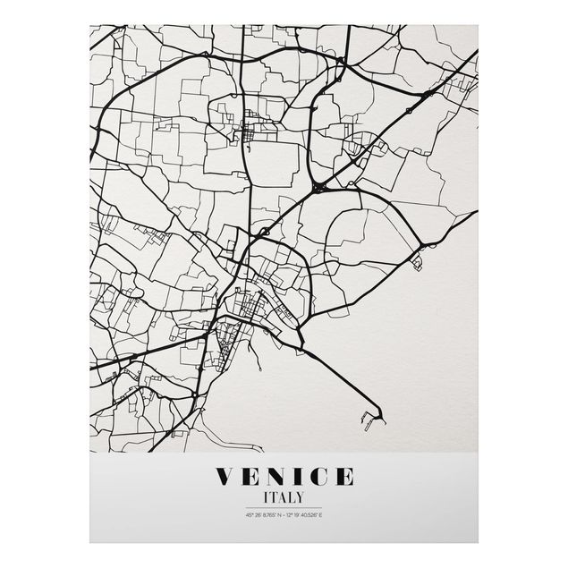 Nowoczesne obrazy do salonu Mapa miasta Wenecja - Klasyczna