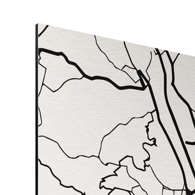 Obrazki czarno białe City Map Vienna - Klasyczna