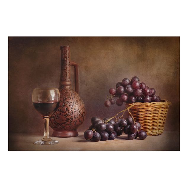 Dekoracja do kuchni Nieruchome życie z winogronami