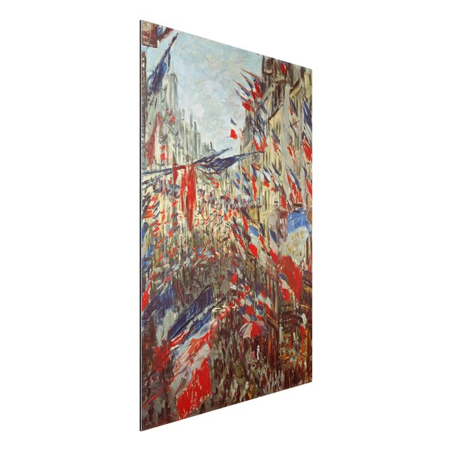Dekoracja do kuchni Claude Monet - Ulica w dekoracji z flagą