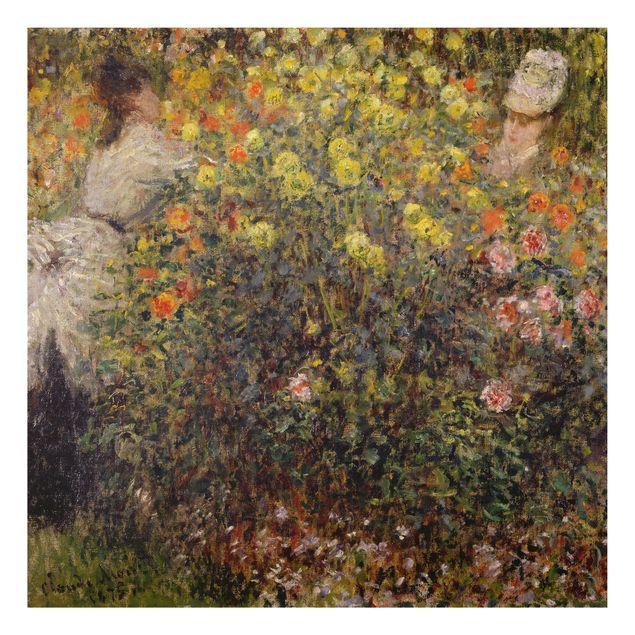 Nowoczesne obrazy do salonu Claude Monet - Ogród kwiatowy