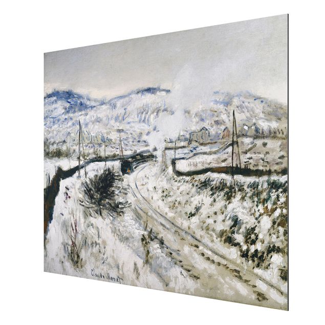 Obrazy nowoczesny Claude Monet - Pociąg na śniegu