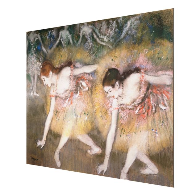 Obrazy do salonu Edgar Degas - Baleriny w ukłonie