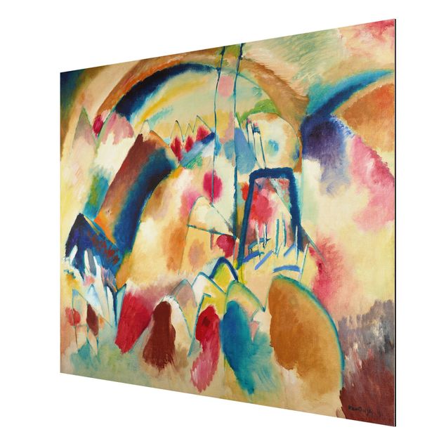 Obrazy do salonu nowoczesne Wassily Kandinsky - Pejzaż z kościołem