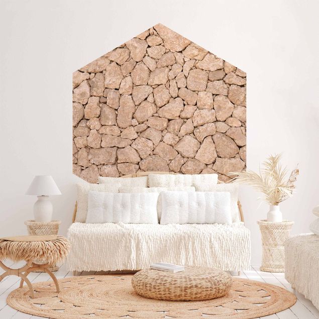 Tapety na ściany Apulia Kamienna ściana - starożytny kamienny mur z dużych kamieni