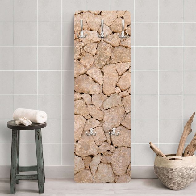 Garderoba Apulia Kamienna ściana - starożytny kamienny mur z dużych kamieni
