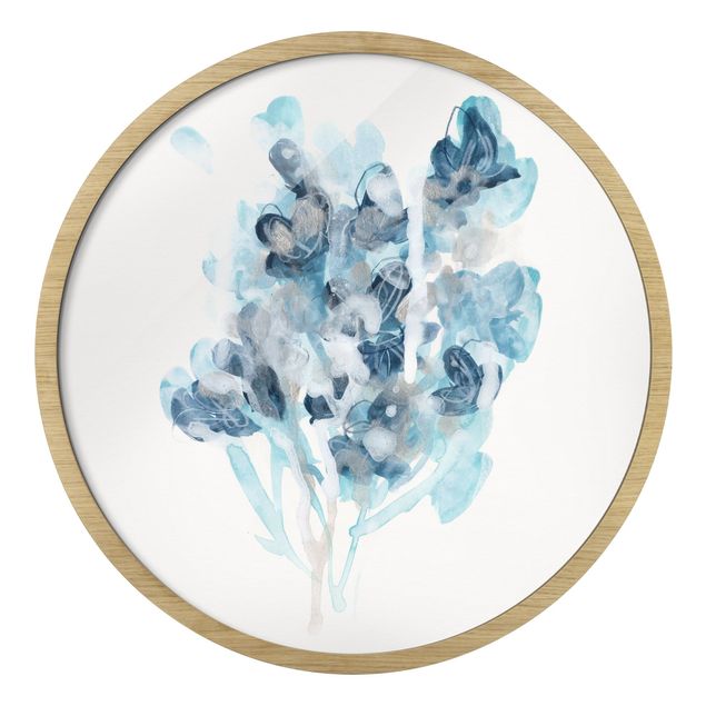 Obrazy kwiatowe Watercolour Bouquet With Blue Shades