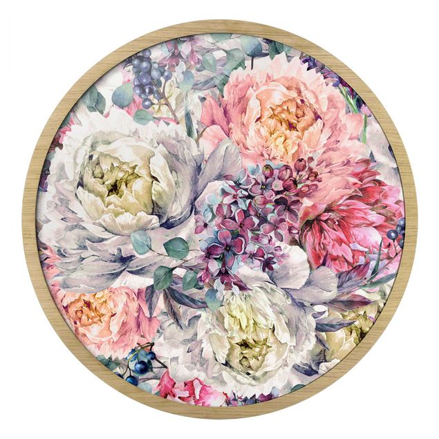 Obraz różowy Watercolour Floral Bouquet