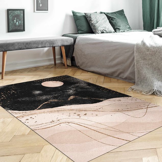nowoczesny dywan abstrakcyjny Akwarela Koszyczek jadalny