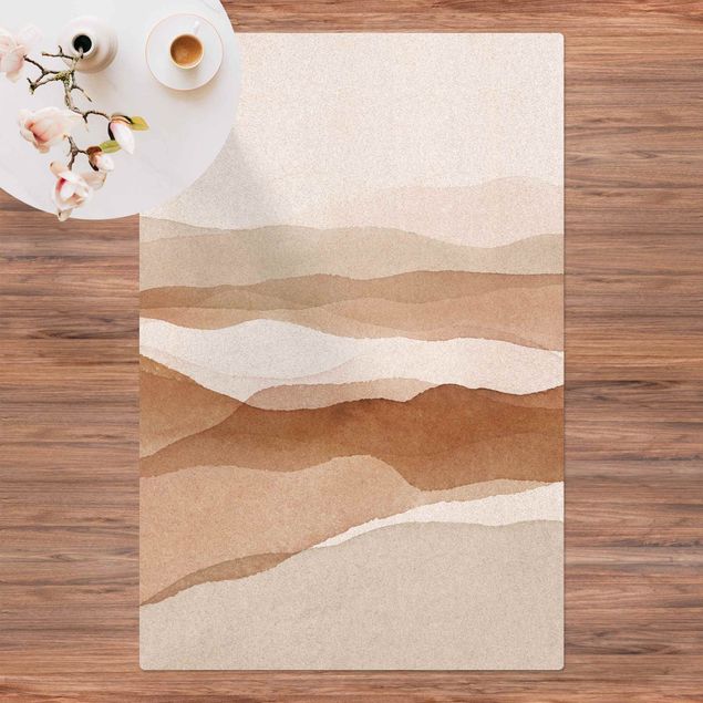 nowoczesny dywan Akwarela Krajobraz piaskowe góry