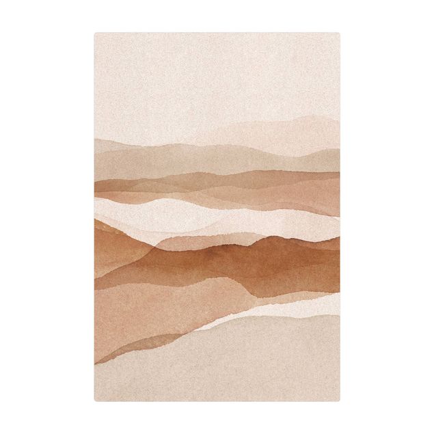 Mata korkowa - Akwarela Krajobraz piaskowe góry