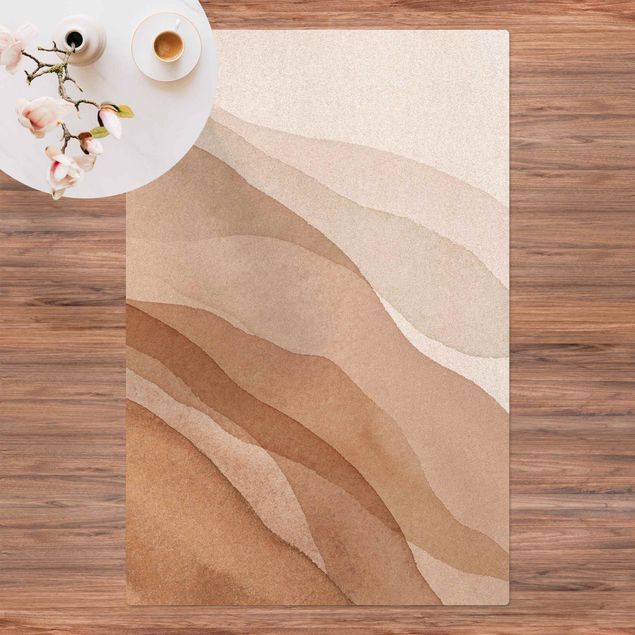 nowoczesny dywan Akwarela Krajobraz Fale piasku