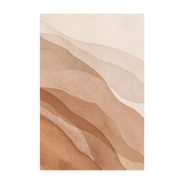 Mata korkowa - Akwarela Krajobraz Fale piasku