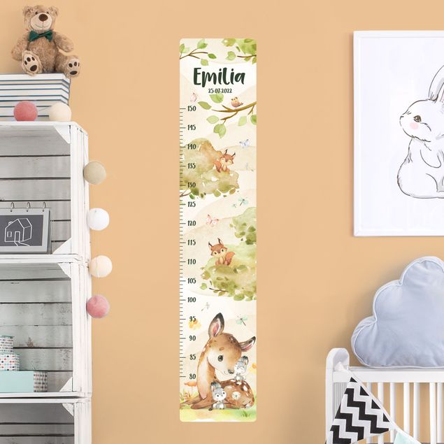 Pokój niemowlęcy i dziecięcy  Watercolour deer with custom name