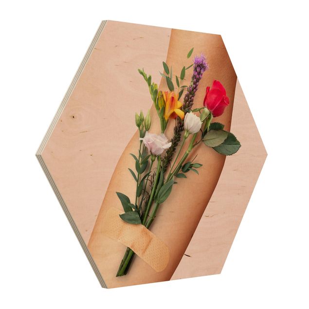 Obrazy z motywem kwiatowym Ręka z kwiatami