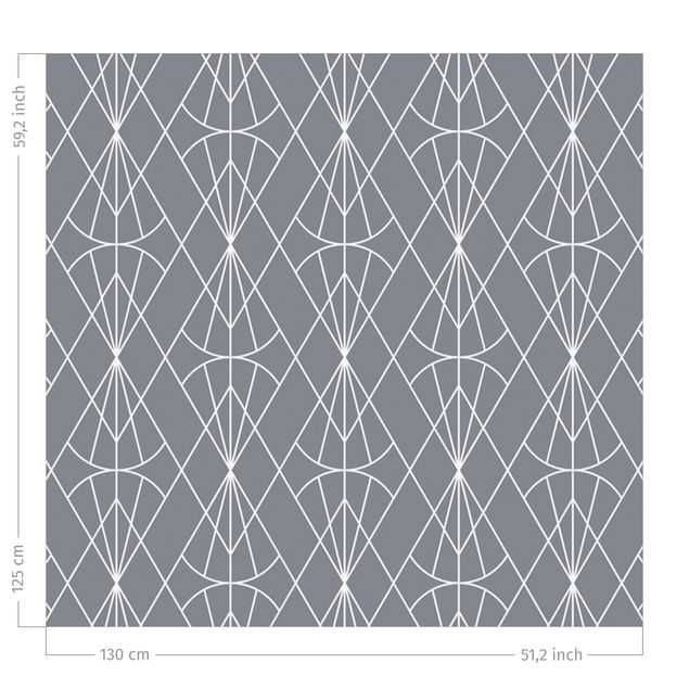 wzorzyste zasłony Art Deco Diamond Pattern In Front Of Gray XXL