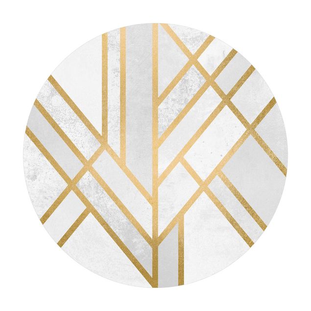 Elisabeth Fredriksson obrazy Art Deco Geometry Białe złoto