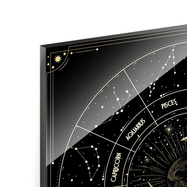 Obrazy na ścianę Astrologia Księżyc i znak zodiaku Czarny