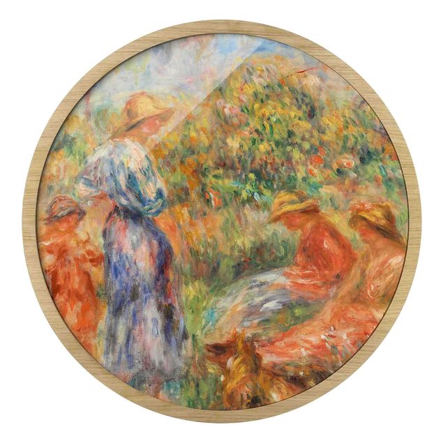 Nowoczesne obrazy do salonu Auguste Renoir - Three Women And Child In A Landscape