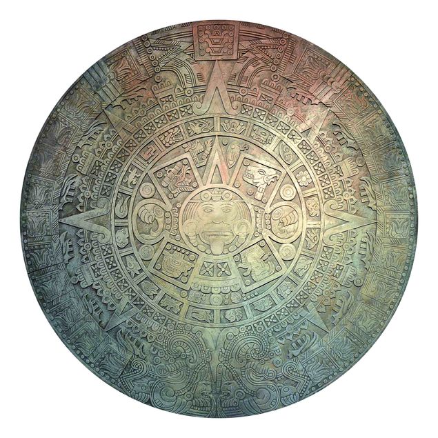 Tapety na ściany Ornamentyka aztecka w okręgu